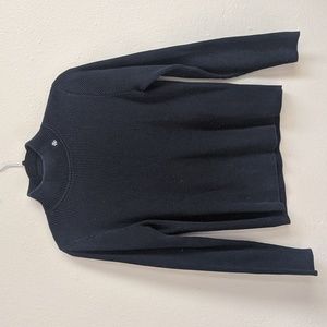 VTG Lauren Ralph Lauren 100% cotton black ribbed turtle neck LRL Logo minimal